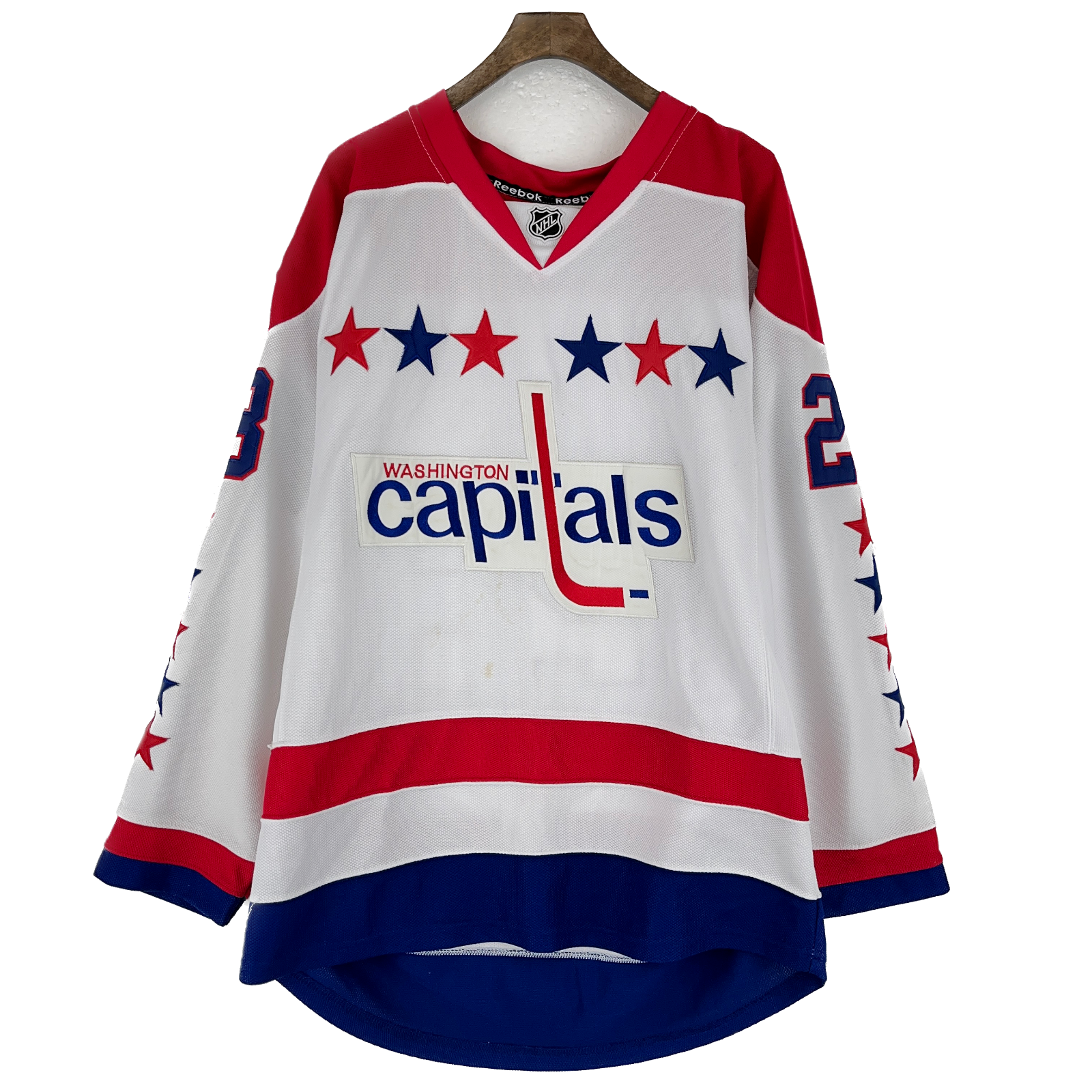 Reebok Washington Capitals NHL Winter Classic Pittsburgh White Jersey Size 50
