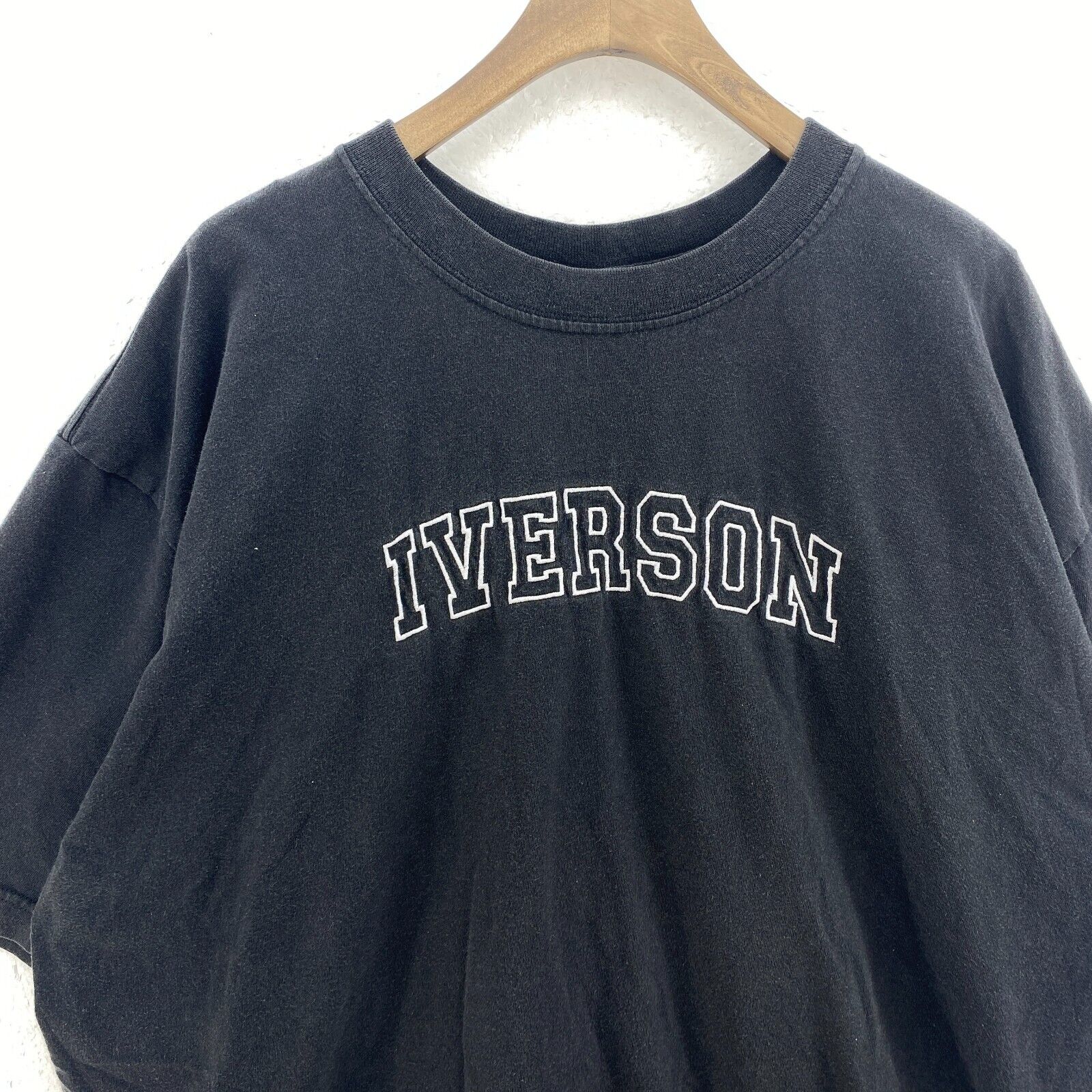 Vintage Reebok 3 Allen Iverson Basketball Player NBA T-shirt XL Black