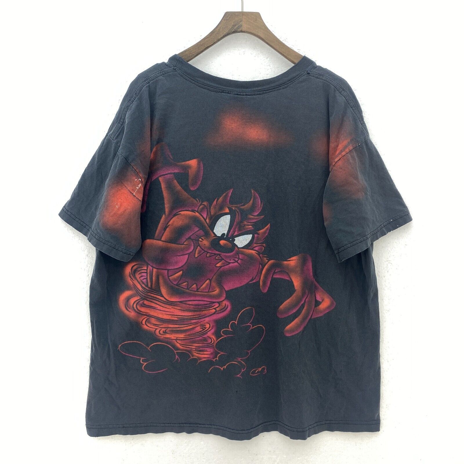 1996 Warner Bros Novel Teez Bugs Bunny Gray T-shirt Size XL All Over Print