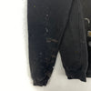 Carhartt Distressed Workwear Black Hoodie Size L Sleeve Spell Out