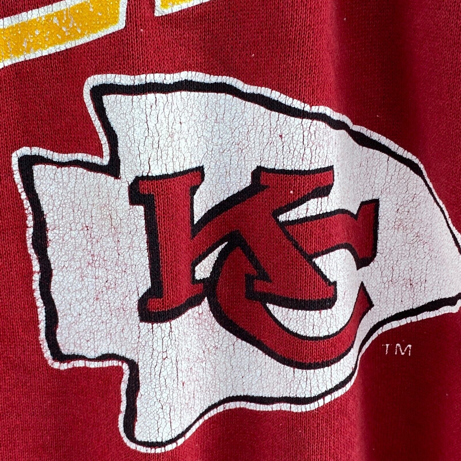 Kansas City Chiefs NFL Logo 7 Vintage Red Sweatshirt Size XL