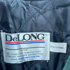 Vintage Medina Baseball Green Snapped Bomber Jacket Size 2XL Leather Sleeve