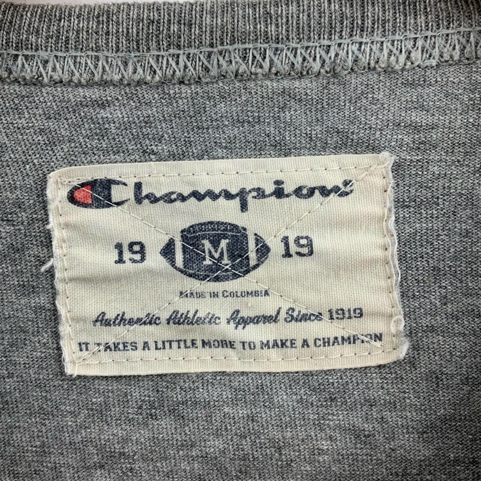 Champion Harvard Logo Gray T-shirt Size M