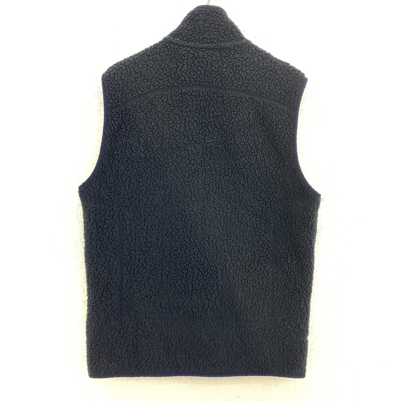 Vintage Patagonia Fleece Full Zip Navy Blue Vest Jacket Size M