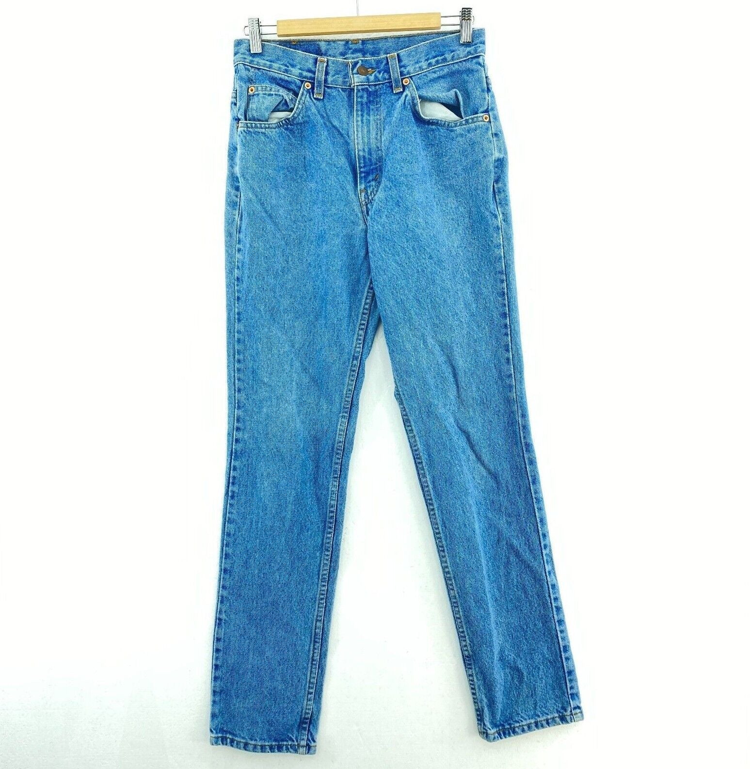 Levi's Orange Tab Light Wash Blue Denim Straight Jeans Size 29 Women's