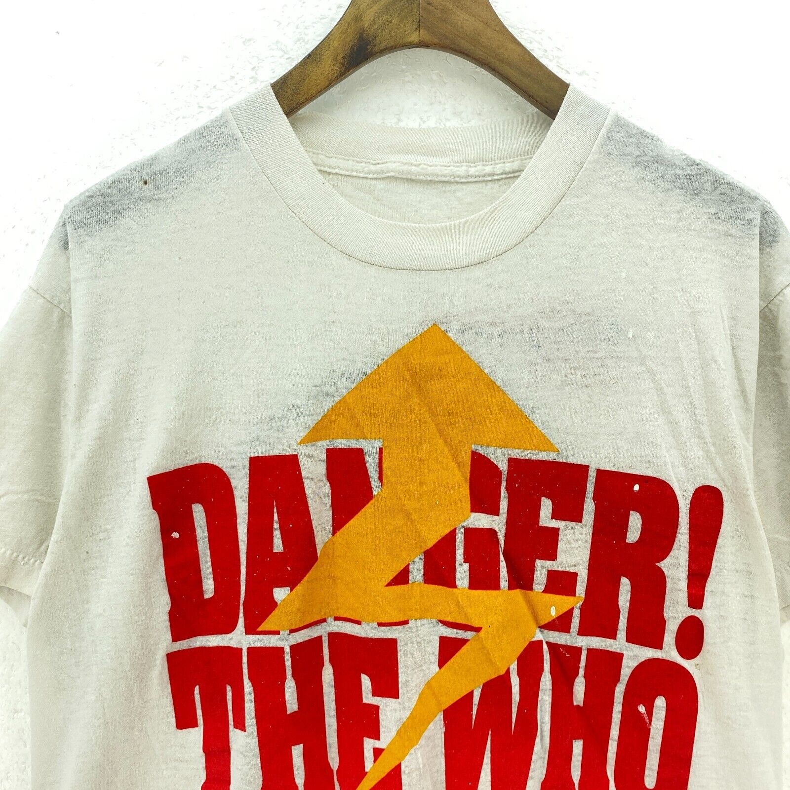 The Kids Are Alright Tour 89 Danger The Who White T-shirt Size S