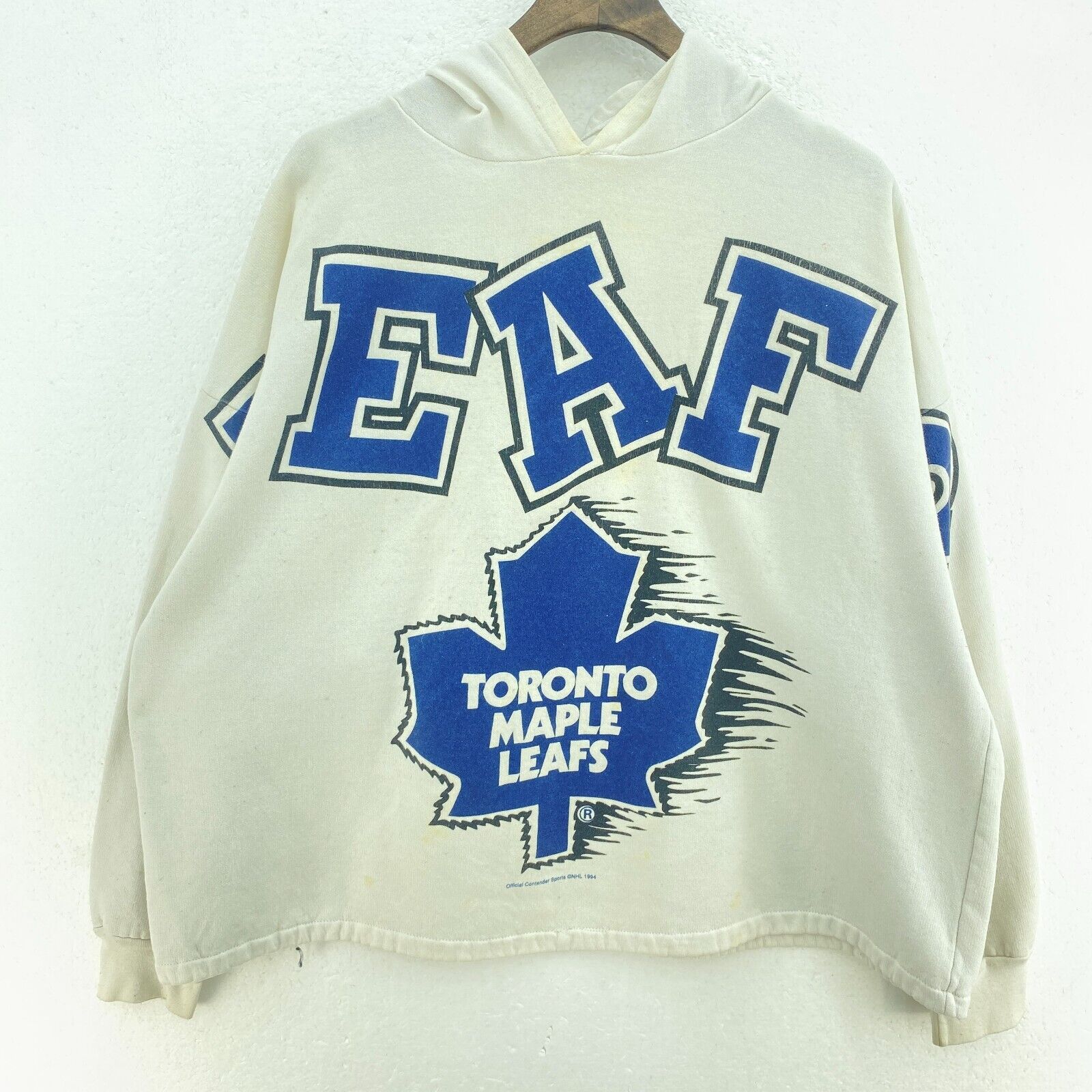 Toronto Maple Leafs 1994 NHL White Hoodie Size XL