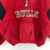Starter Chicago Bulls Logo NBA Hooded Insulated Jacket Red Size M Kid's 1/4 Zip