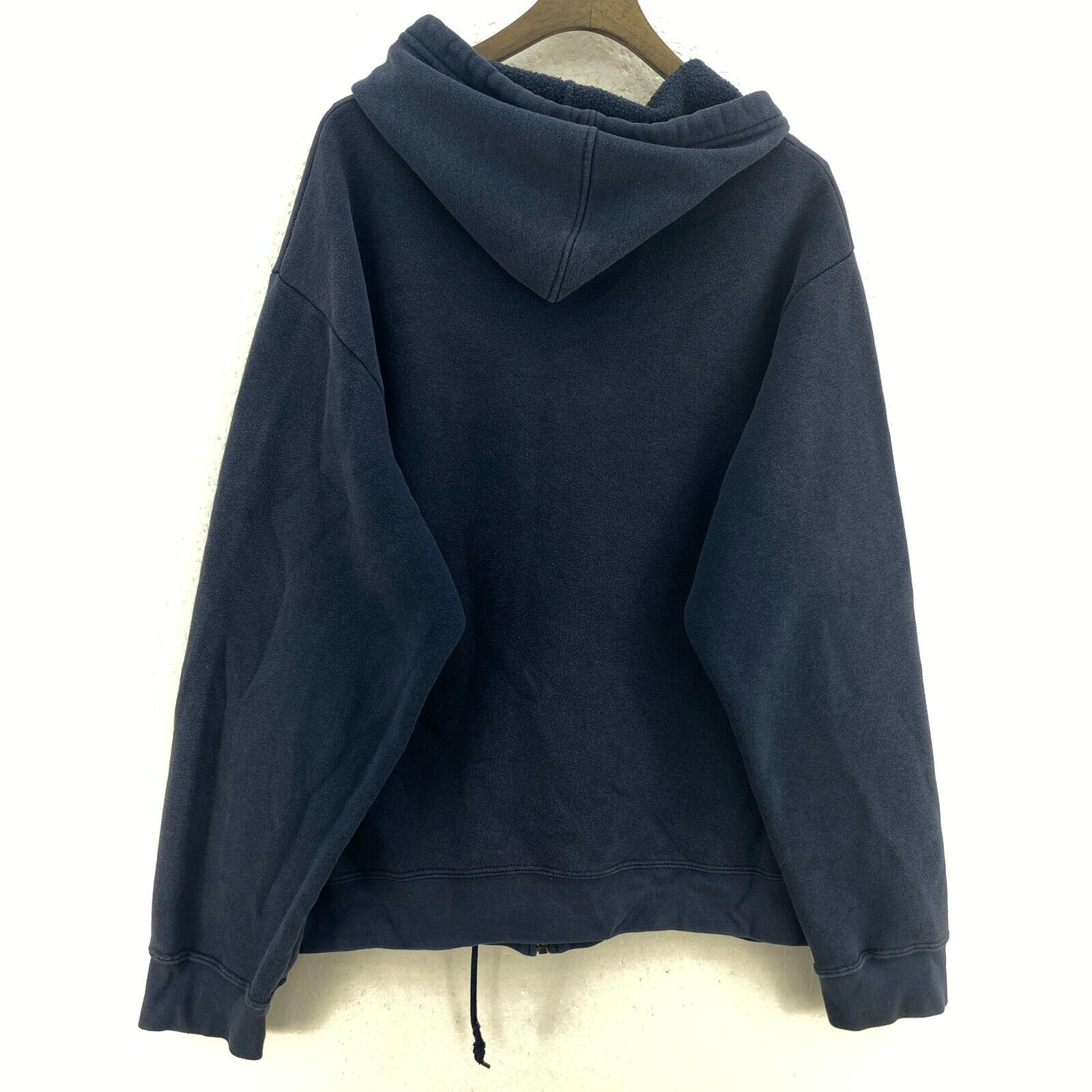 Nike Logo Full Zip Navy Blue Hooded Sweatshirt Size L
