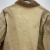 Vintage Carhartt Detroit Distressed Full Zip Fleece Lined Canvas Jacket Beige