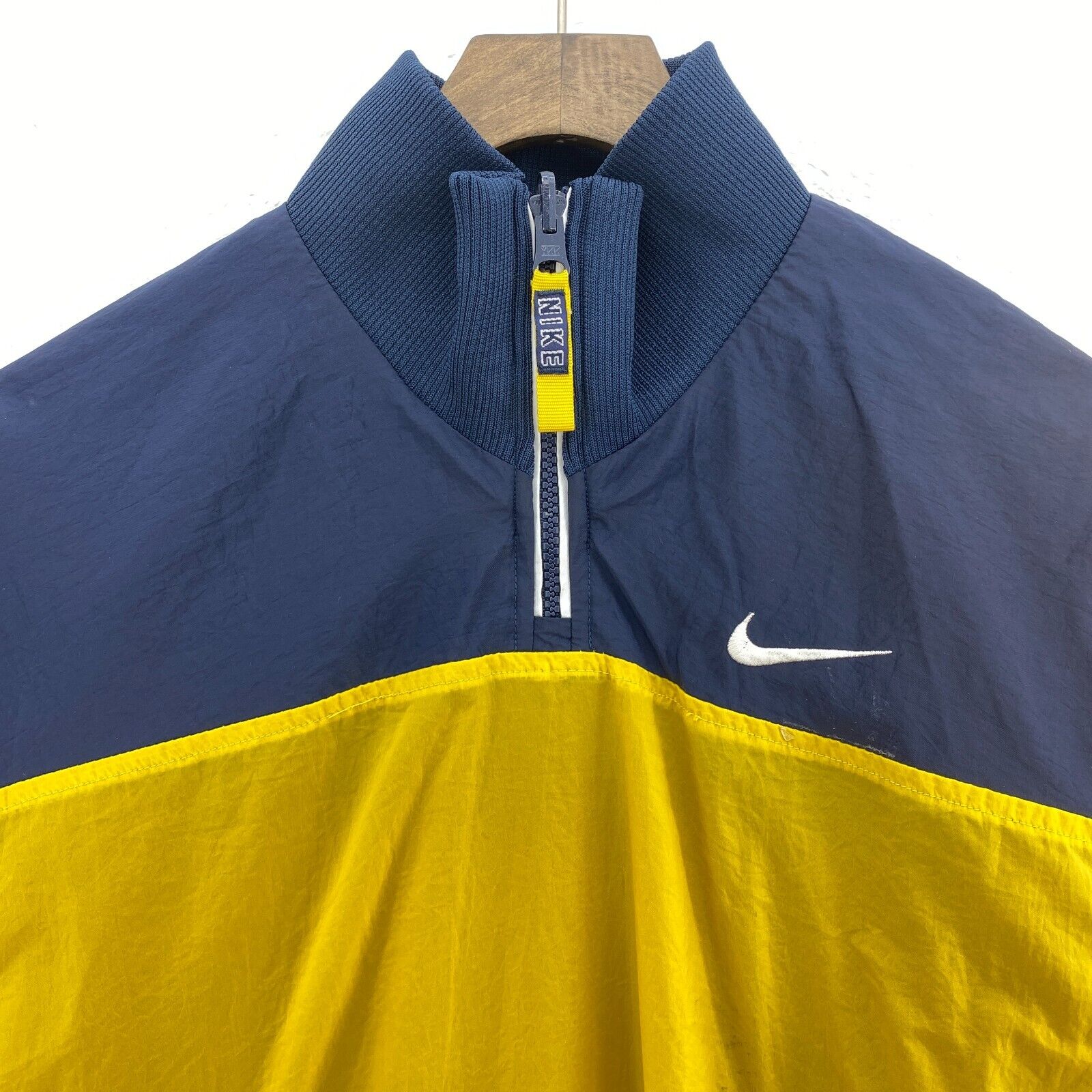 Nike Logo Embroidered Pullover Jacket Reversible Two Tone Blue Size S Kid's