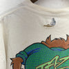 Tasmanian Devil Bowling 1995 Front and Back Print T-shirt Size L White