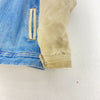 Walt Disney Mickey Mouse Medium Wash Insulated Denim Varsity Jacket Size L Blue
