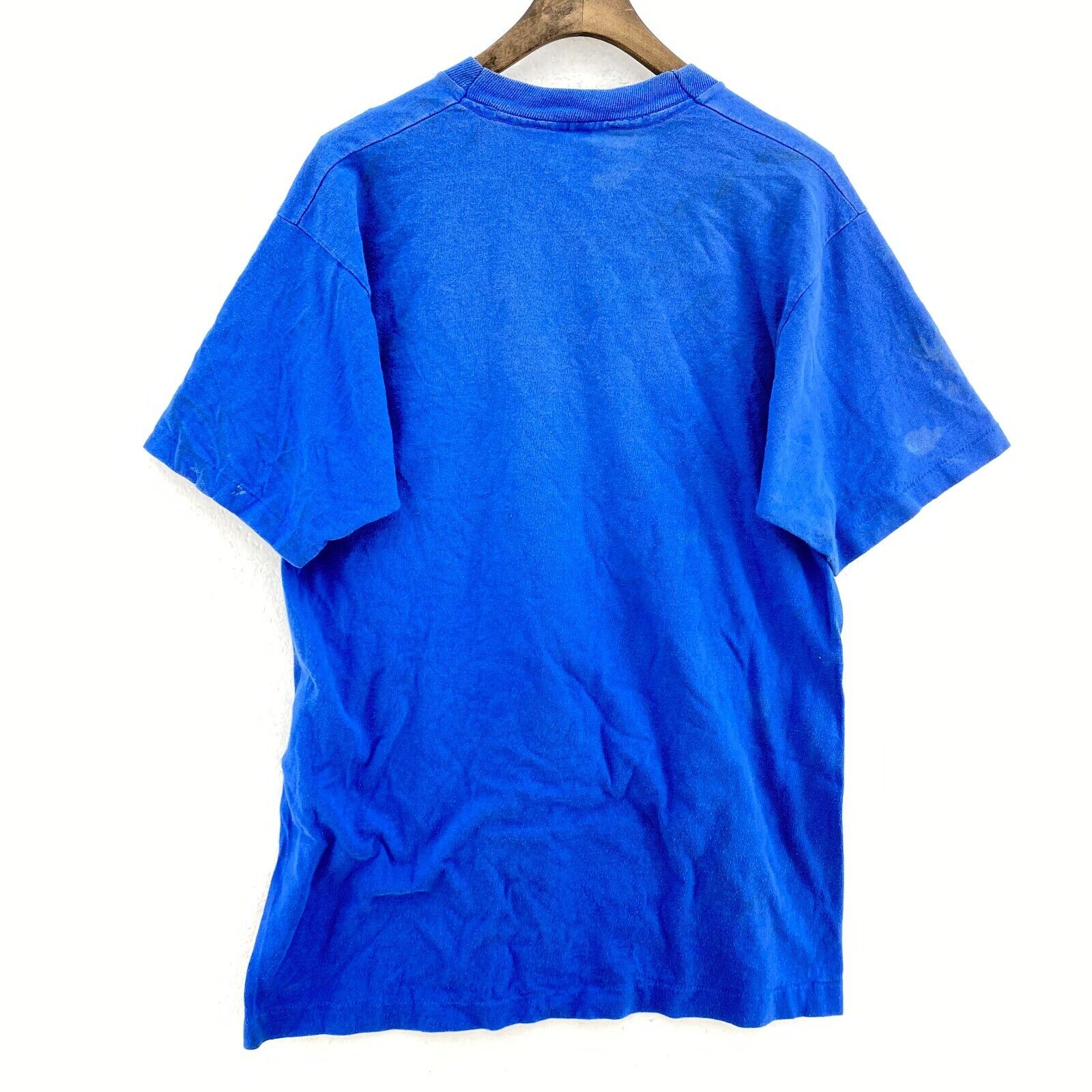 Toronto Maple Leafs Logo 1990 NHL Blue T-shirt Size L Single Stitch
