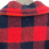 Red Black Gingham Flannel Reversible Snapped Shirt Jacket Size M