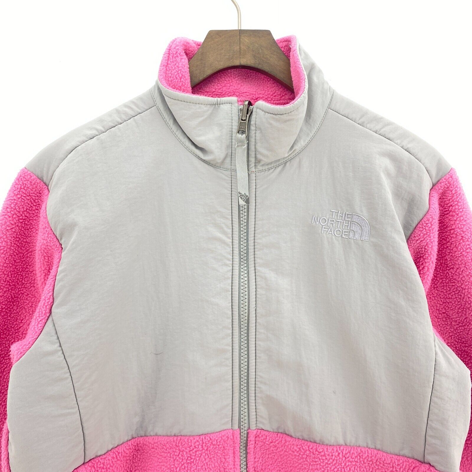 Girl's The North Face Zip Pockets Fleece Snap T Pink Jacket Size M