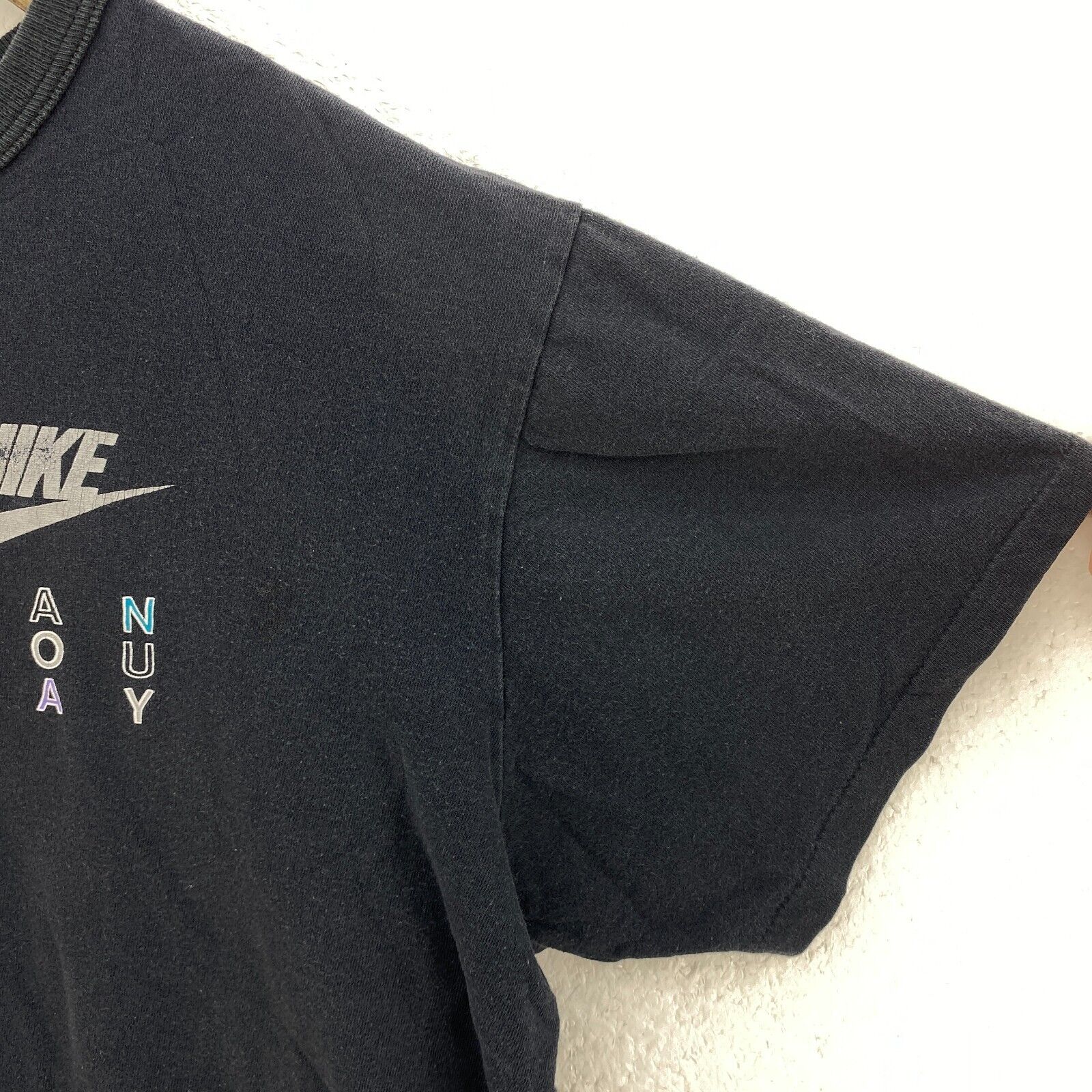 Nike Swoosh Logo Can You Say Black T-shirt Size L