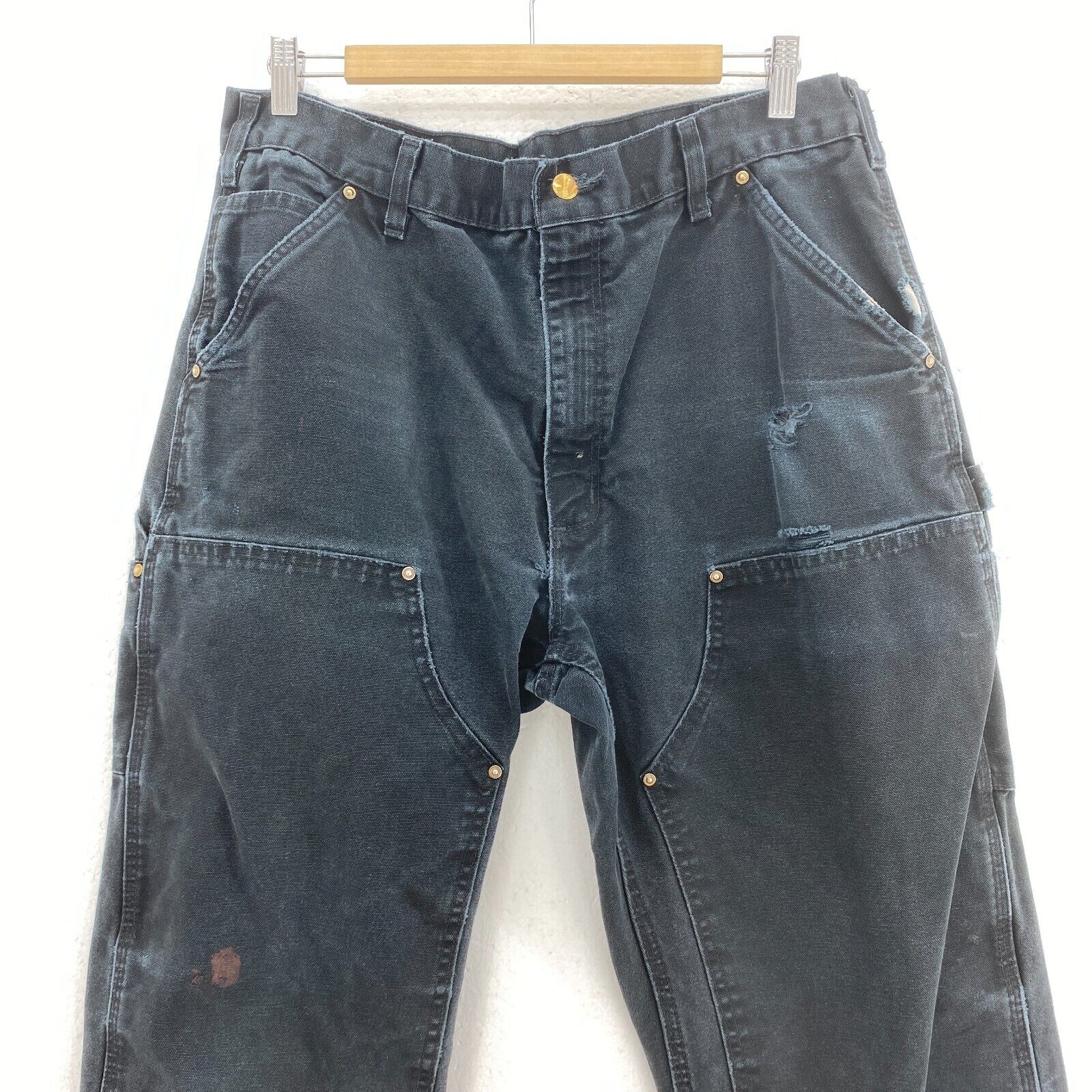 Carhartt Workwear Black Denim Cargo Pants Size 36