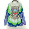 Liquid Blue Grateful Dead Tie Dye Blue Vintage Long Sleeve T-shirt Size M