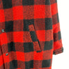 Red Black Gingham Flannel Reversible Snapped Shirt Jacket Size M