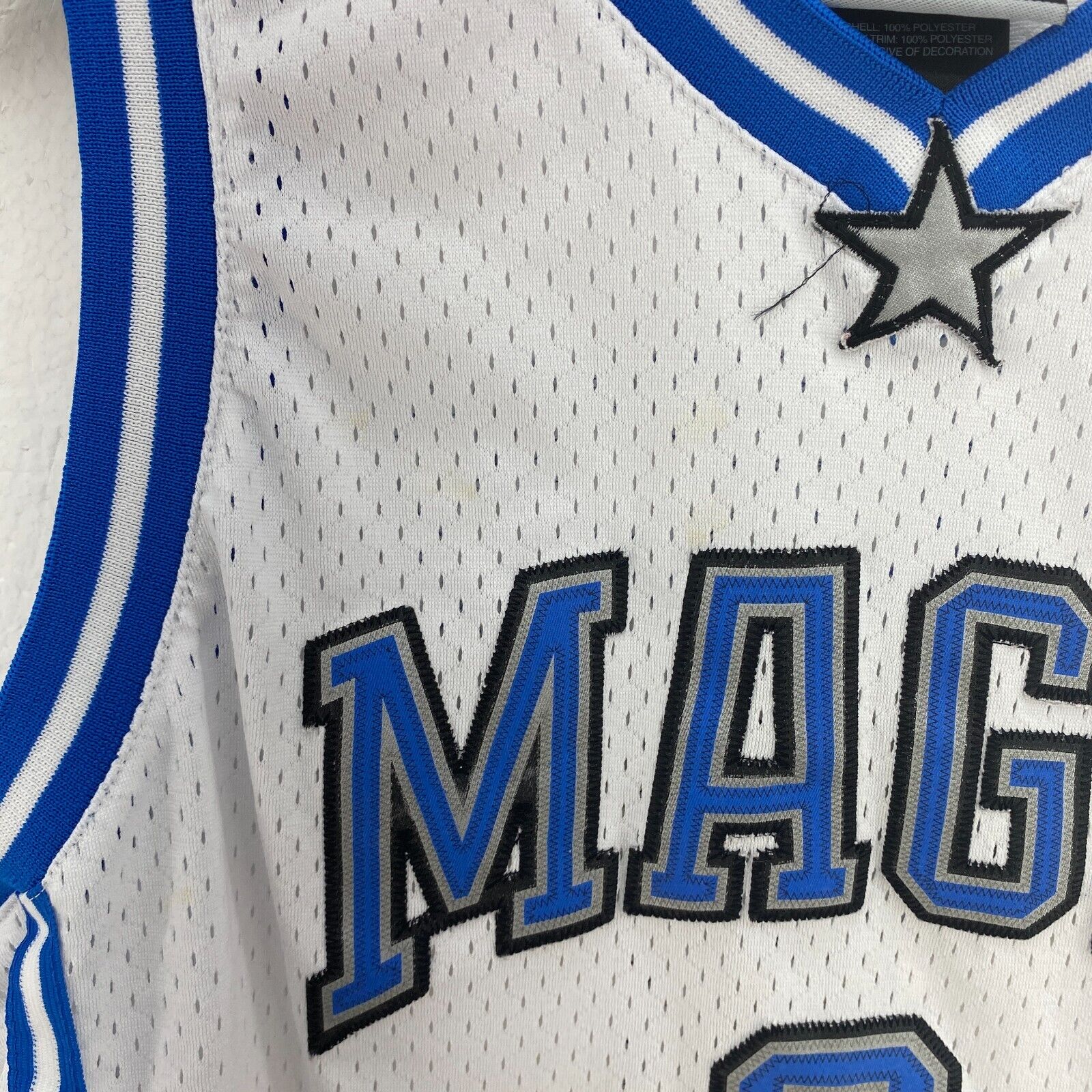 Reebok NBA Steve Francis 3 Orlando Magic NBA Basketball White Jersey Size L Kids