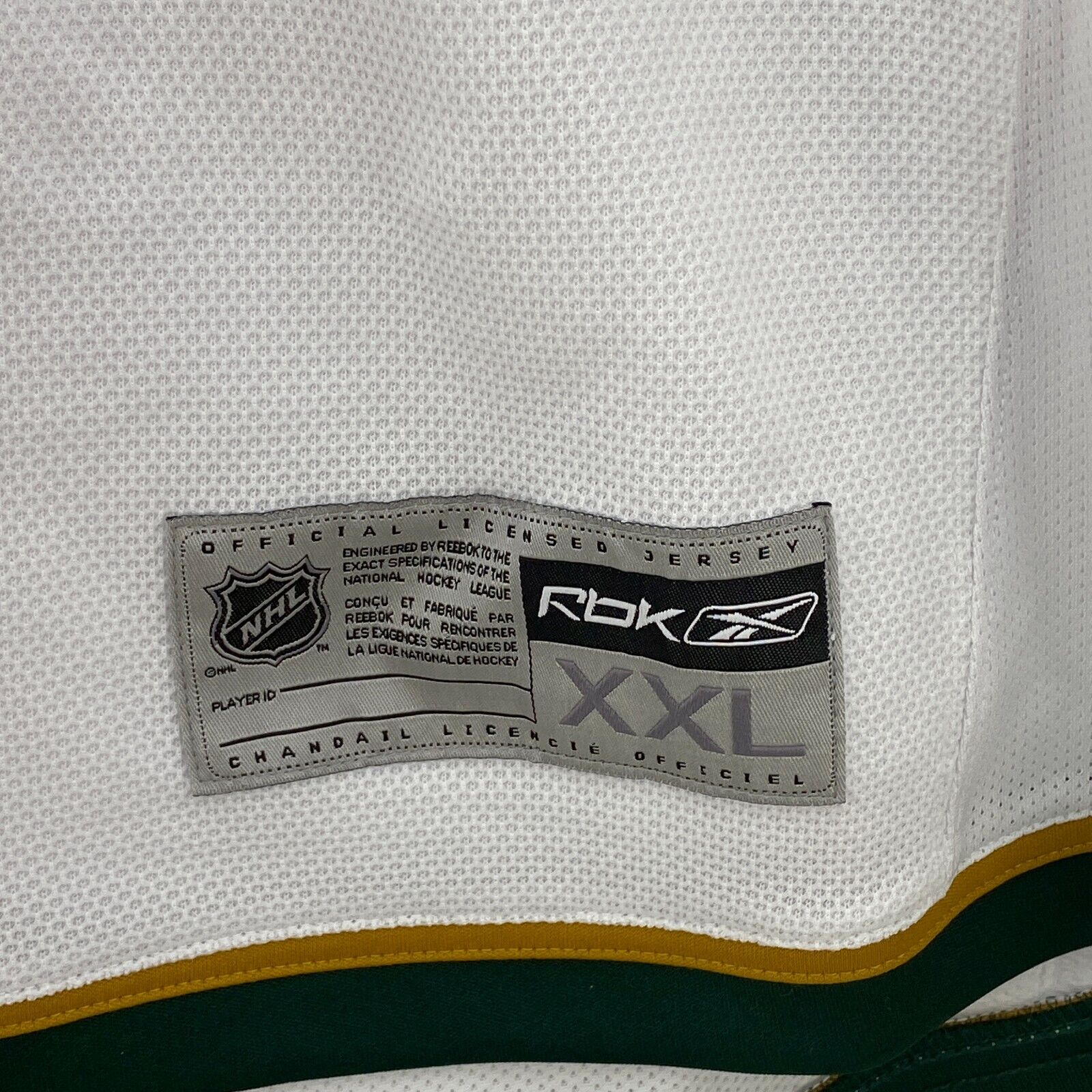 Authentic Dallas Stars White Reebok NHL Jersey Size 2XL