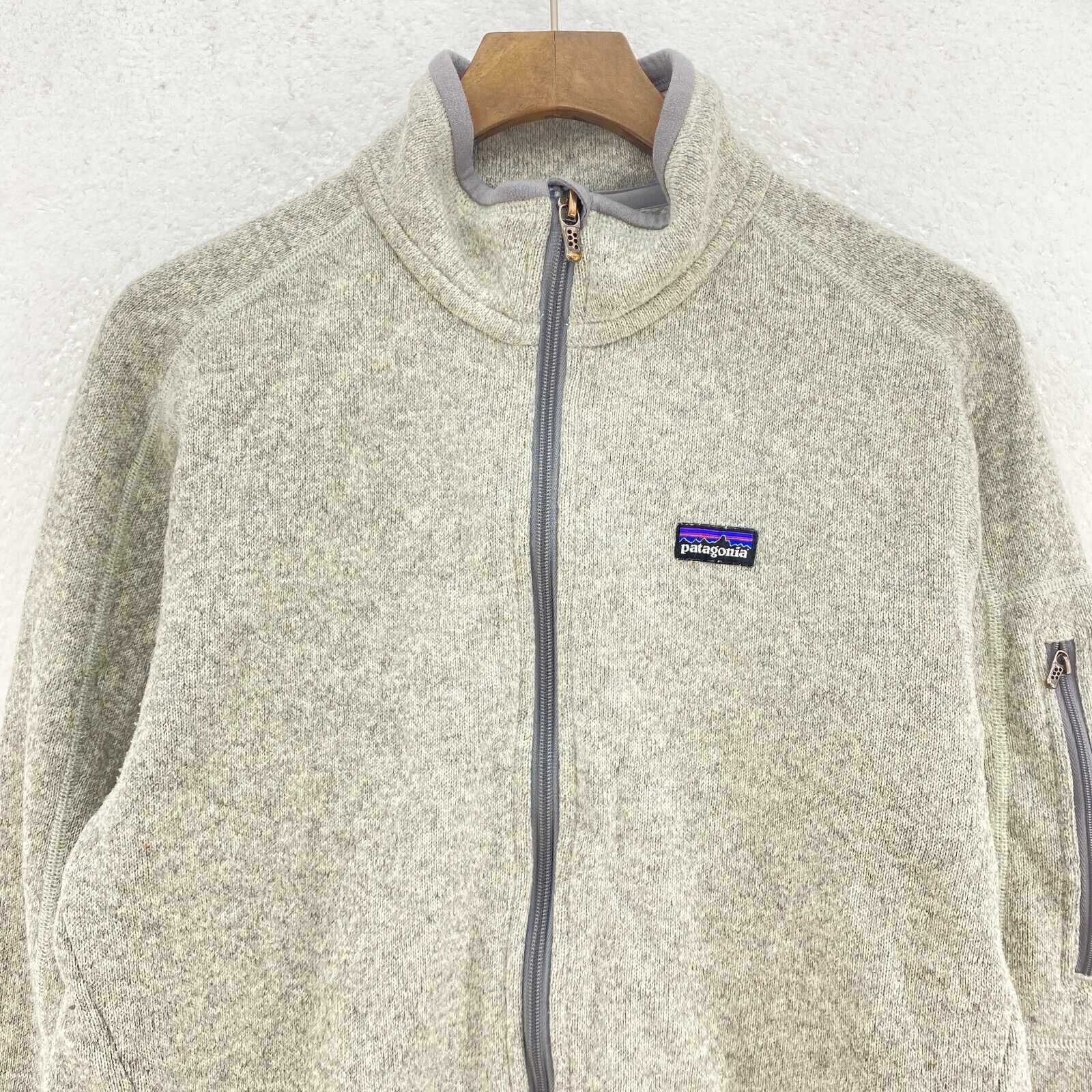 Vintage Heathered Gray Full Zip Fleece Jacket Size L Women's