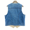Vintage Fleece Lined Denim Vest Jacket Size L