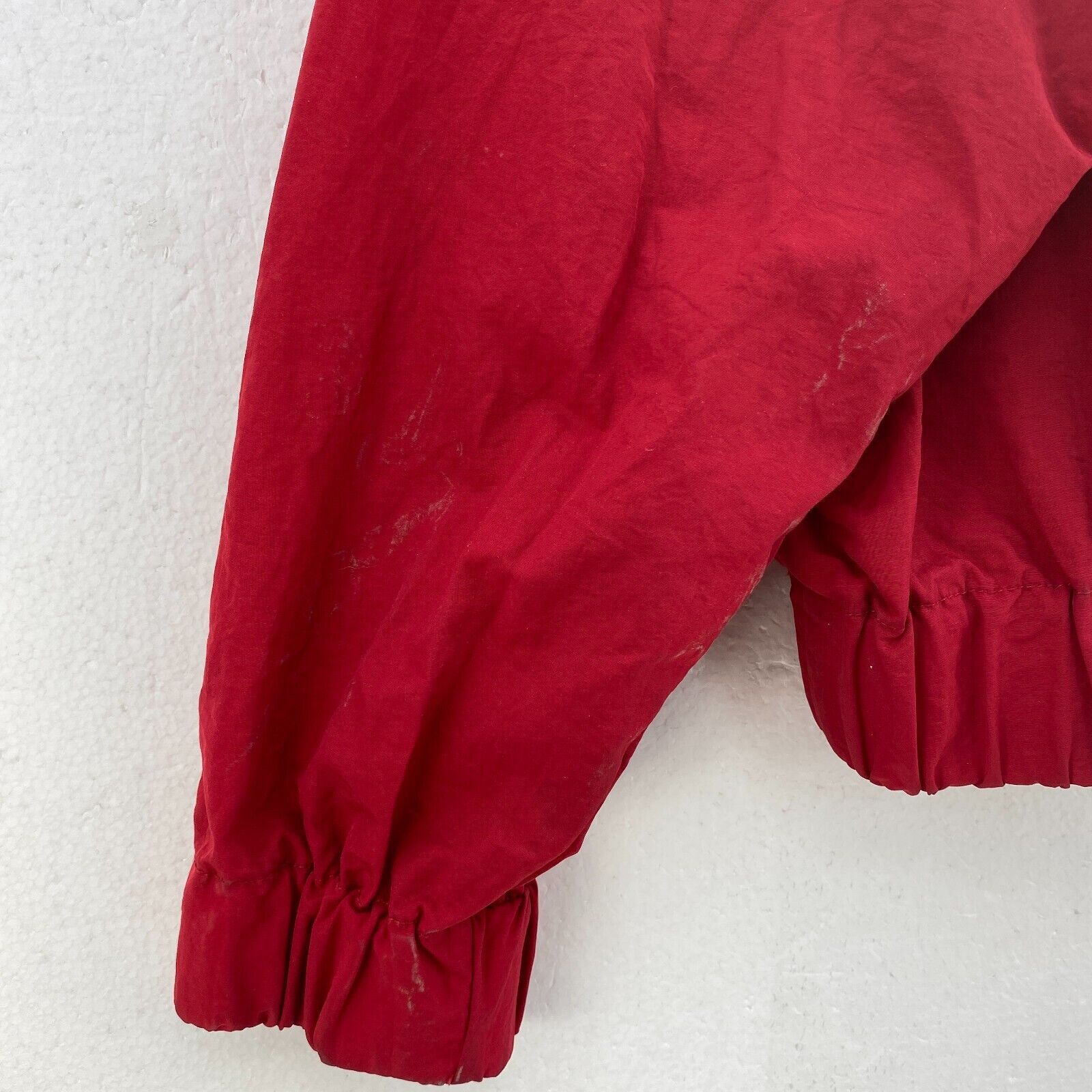 Tommy Hilfiger Vintage Red Windbreaker Hooded Jacket Size M Full Zip Up