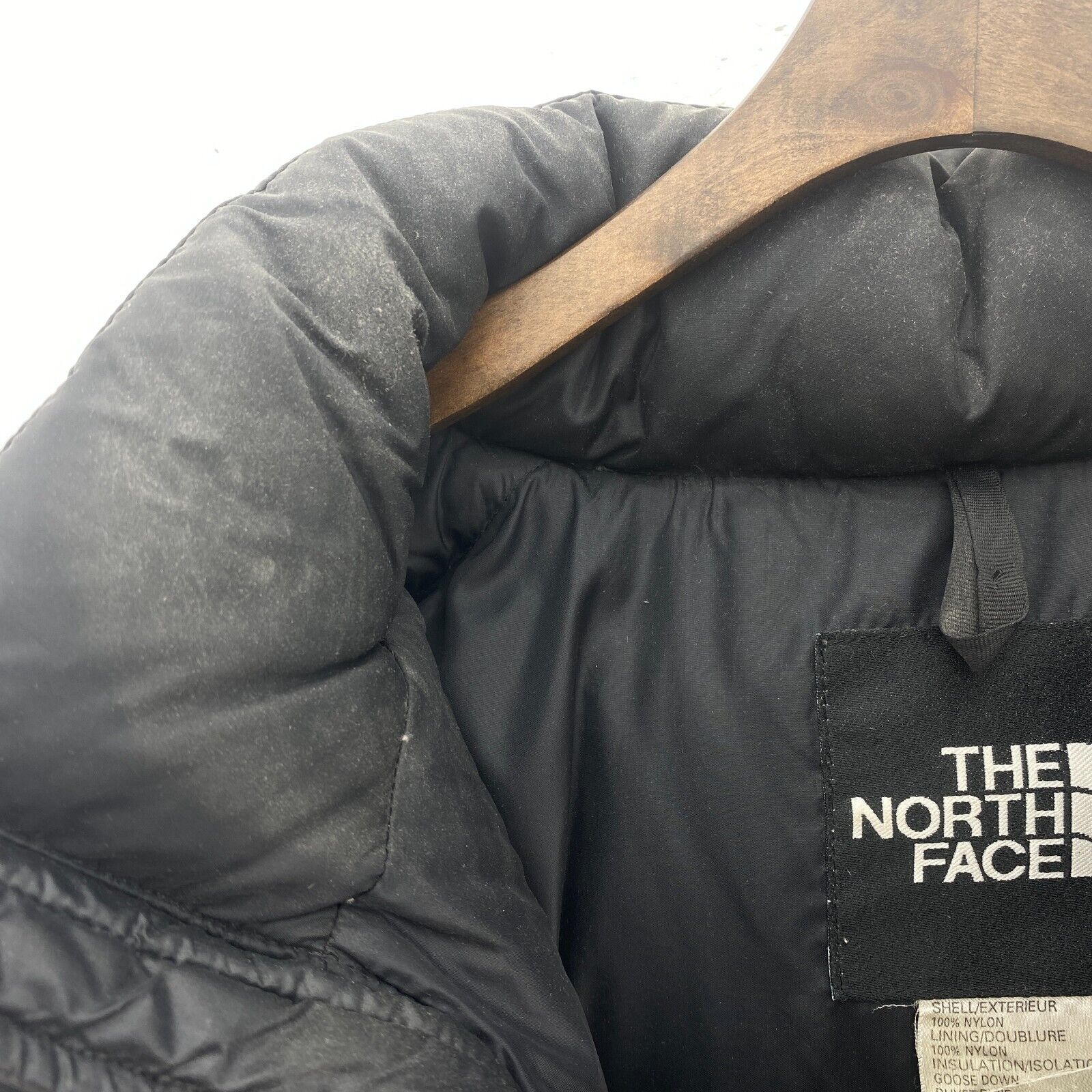 The North Face Black Insulated Puffer Hooded Jacket Size XL Full Zip Up