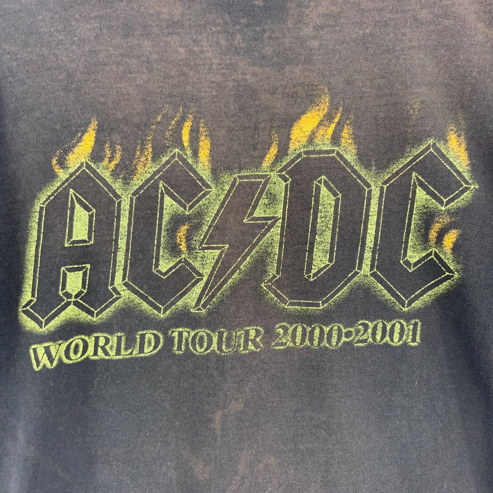 ACDC Hell's Bells World Tour 2000 Black T-shirt Size S Rock Band