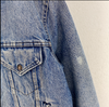 Levi Strauss Sherpa Lined Medium Wash Blue Vintage Denim Jacket Size 42
