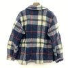 Vintage Navy Blue Checked Button Up 1960s Heavy Wool Shirt Jacket Size M