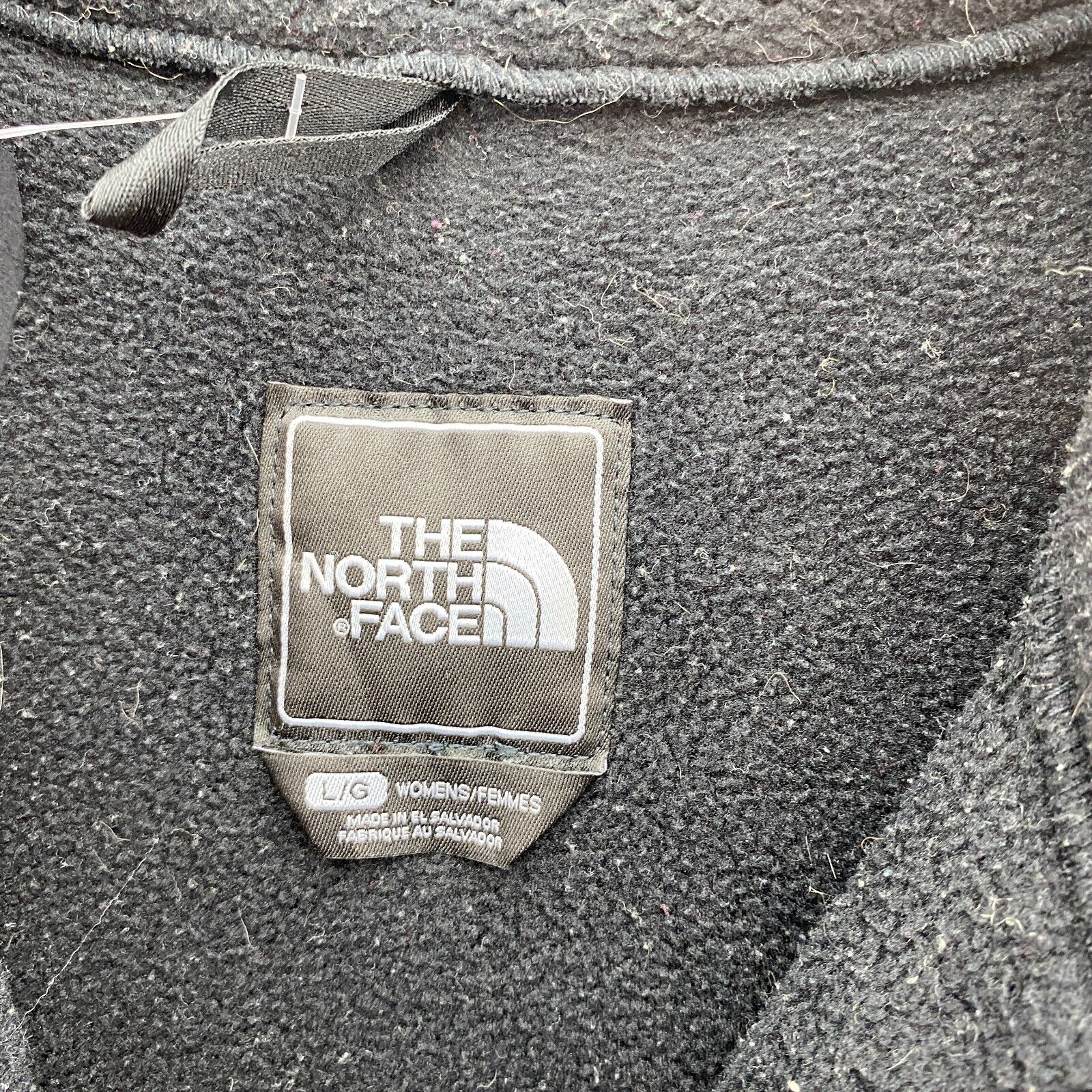 The North Face Women's Logo Full Zip Black Fleece Jacket Size L