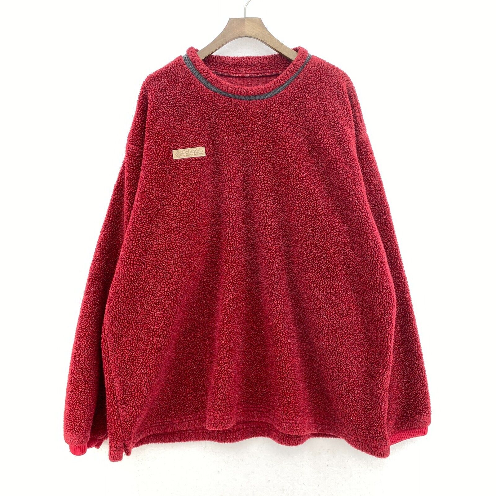 Columbia Fleece Pullover Sweatshirt Red Size XL Crewneck
