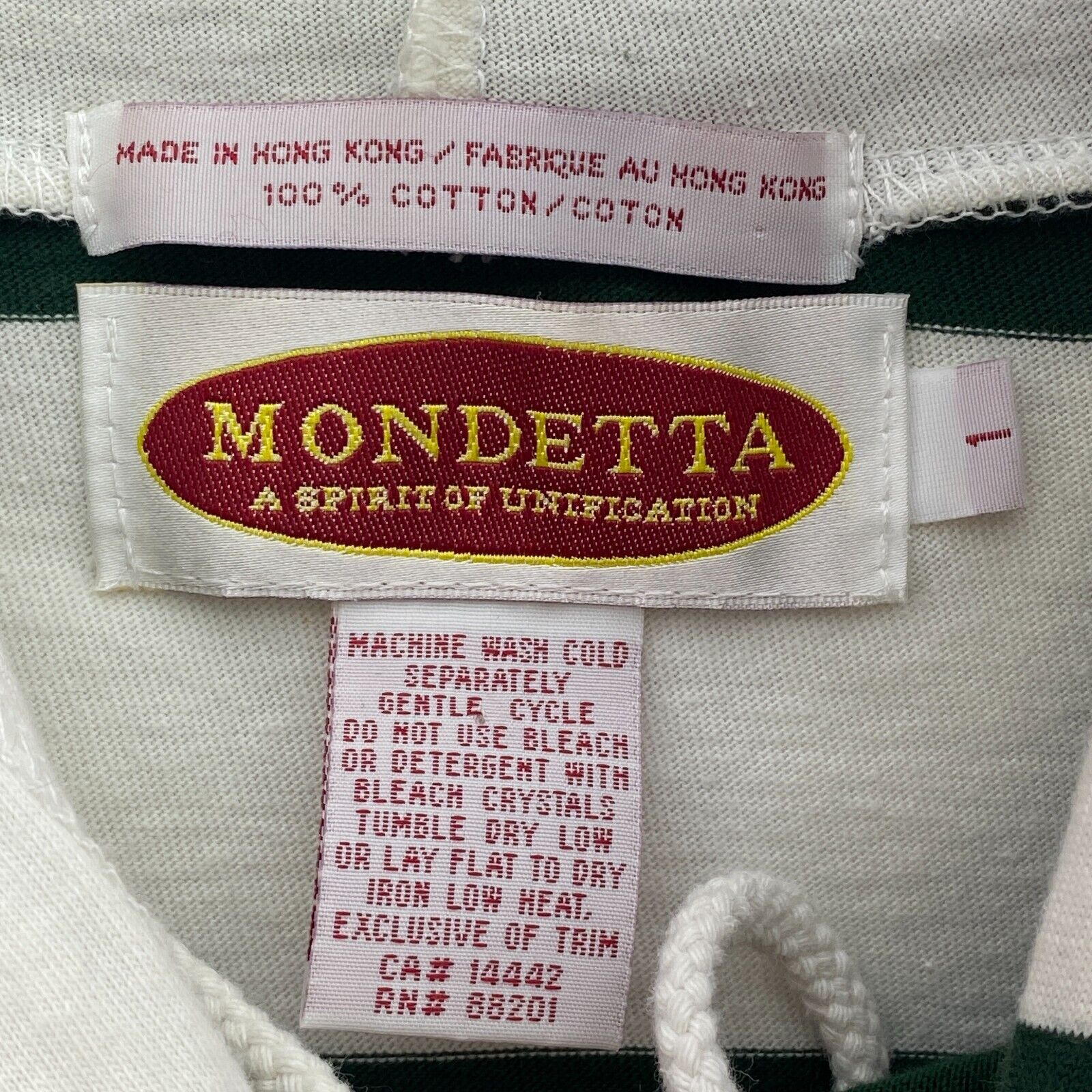 World Cup USA 94 Football Green Stripes Hooded T-shirt Size 1
