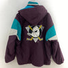 Mighty Ducks Starter NHL Quilted Zip Purple Hooded Insulated Jacket Size S