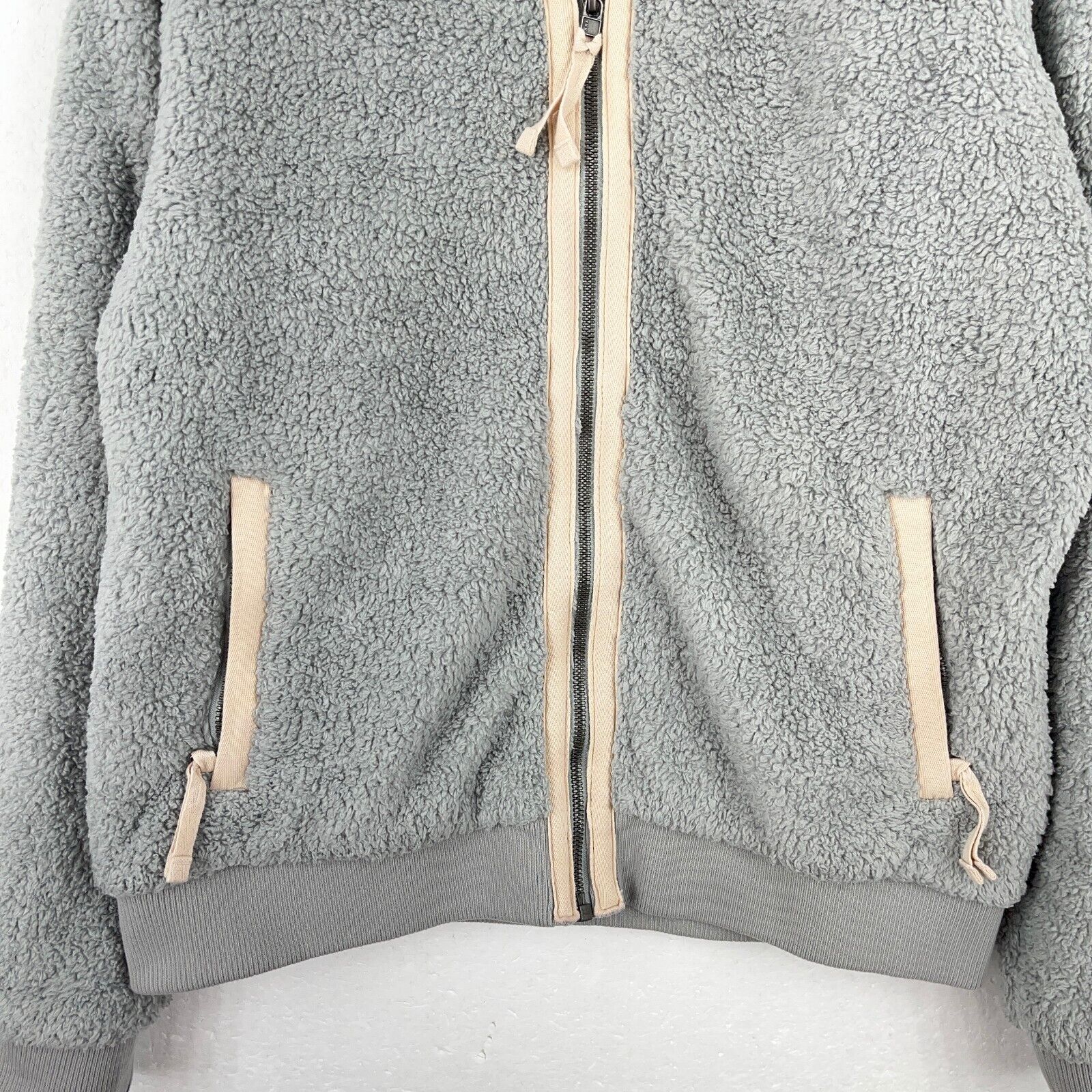 Vintage Patagonia Full Zip Fleece Gray Bomber Jacket Size L