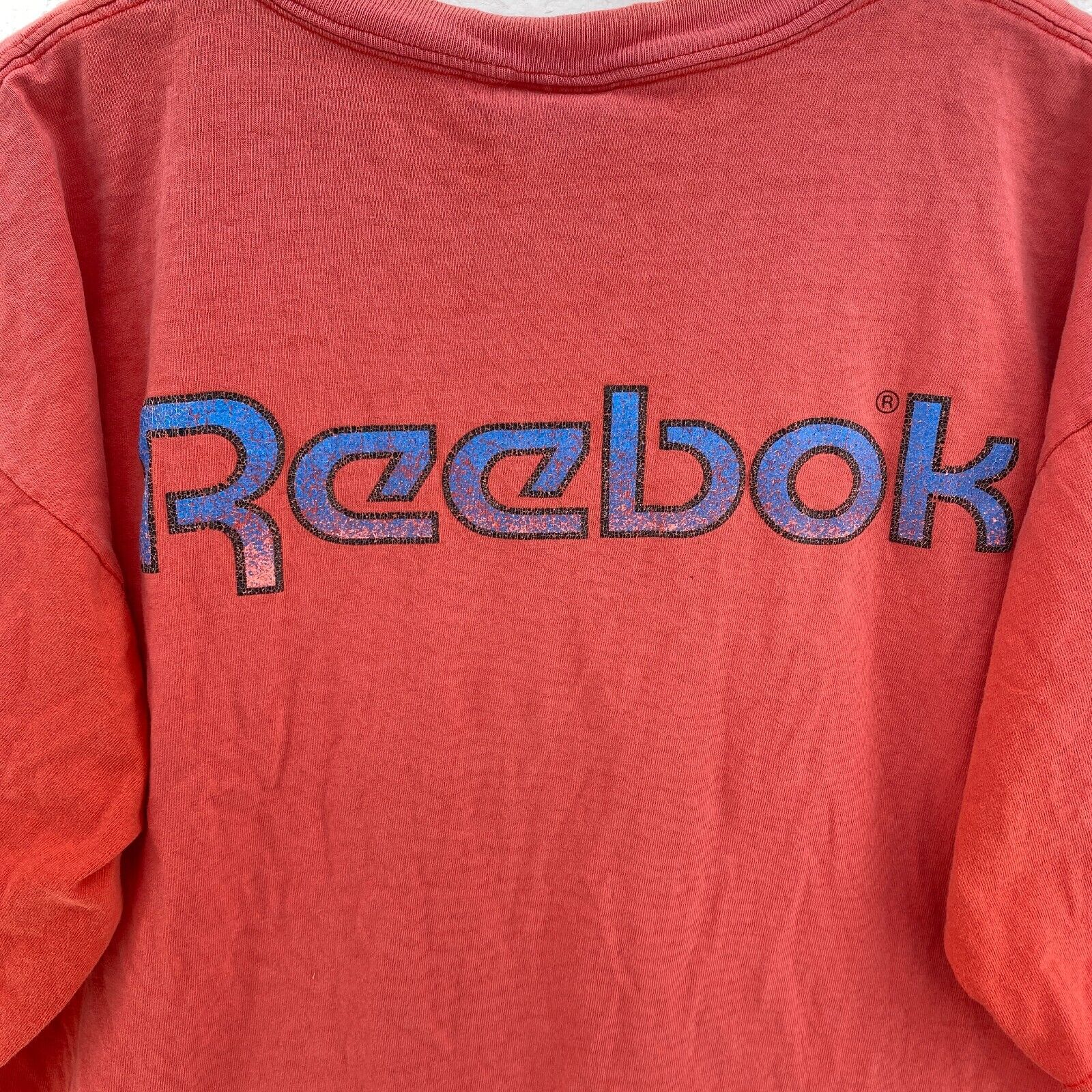 Vintage Reebok Flag Logo Red T-shirt Size M