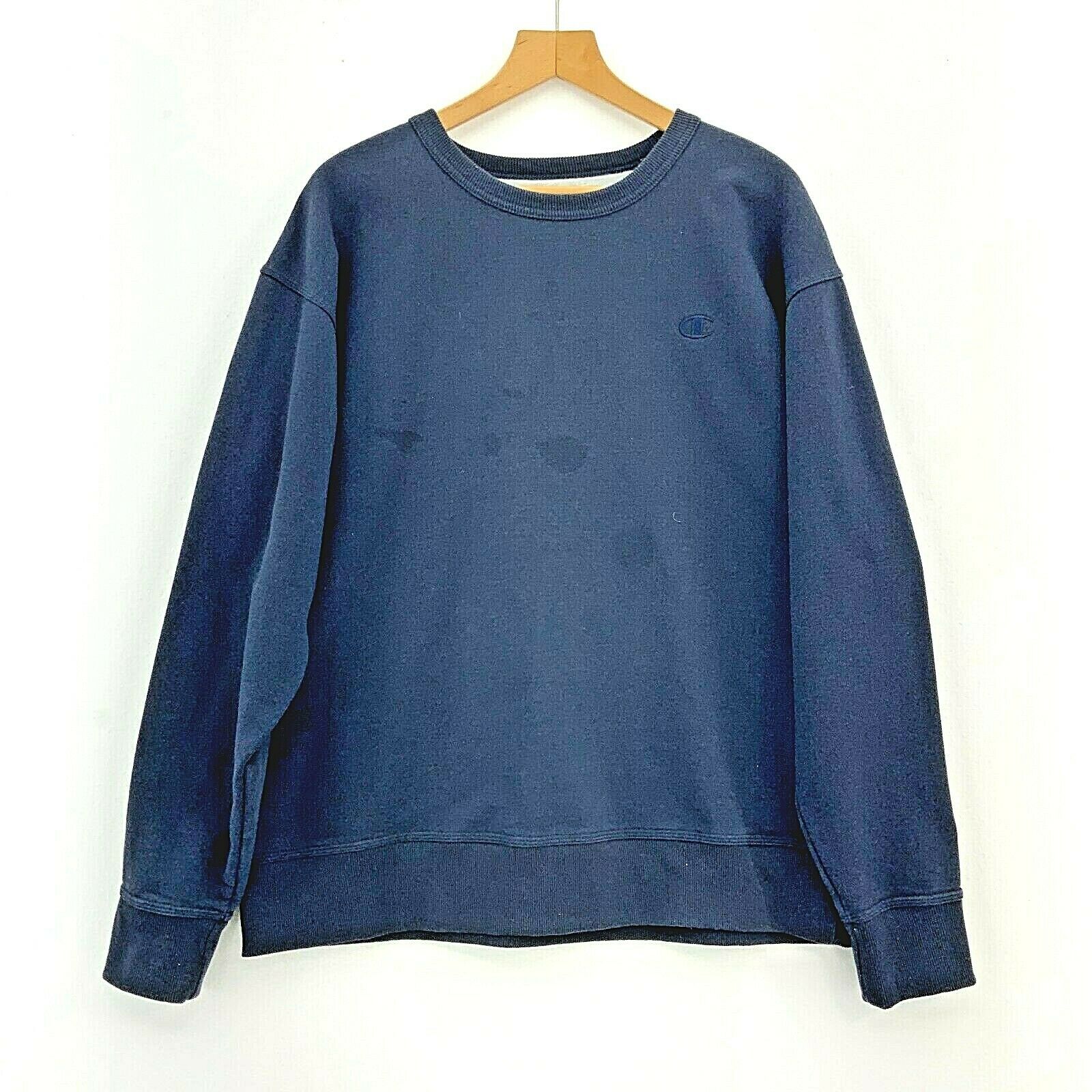 Champion Navy Blue Logo Sweatshirt Size XL