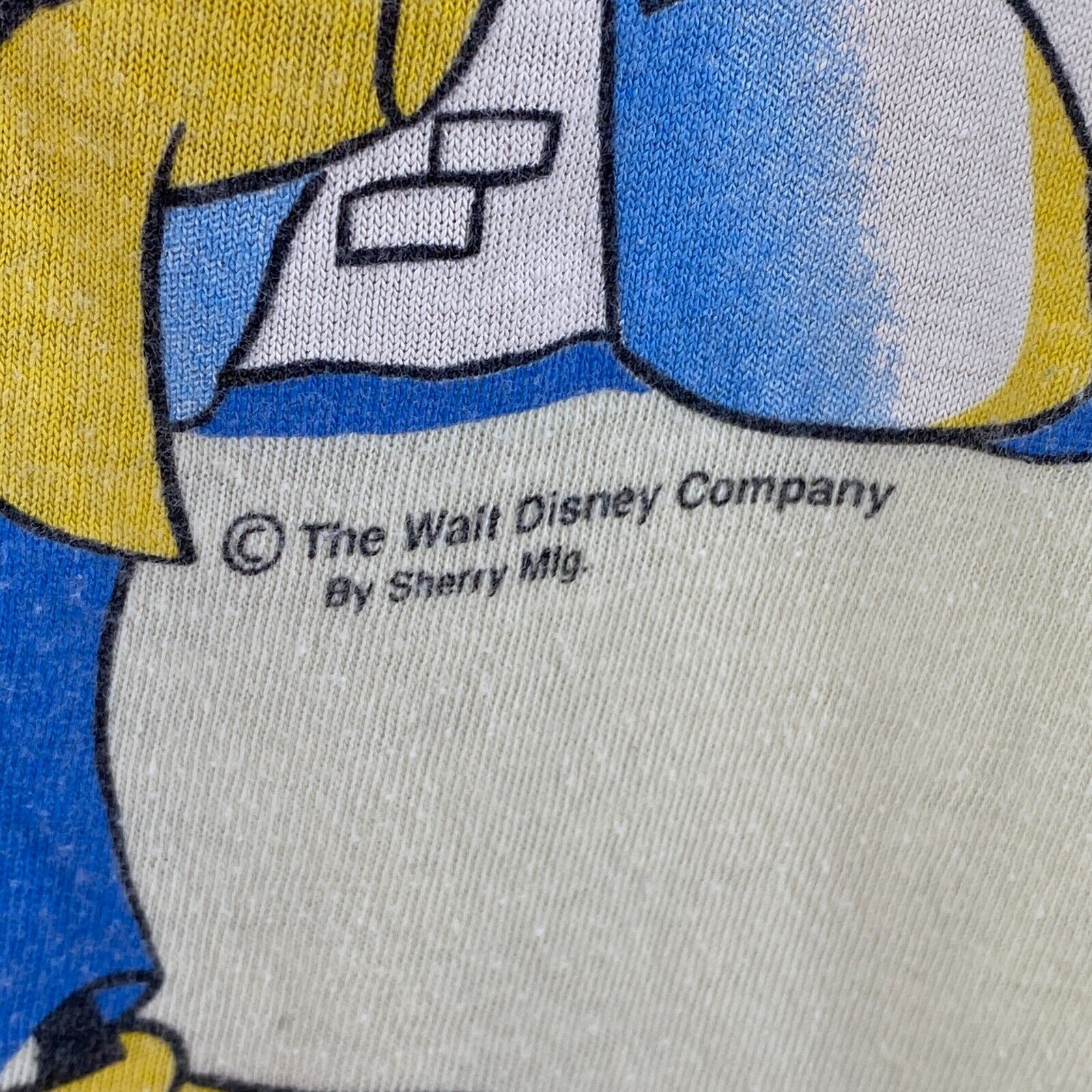 Vintage Disney Mickey And Minnie Mouse Yellow T-shirt Size S