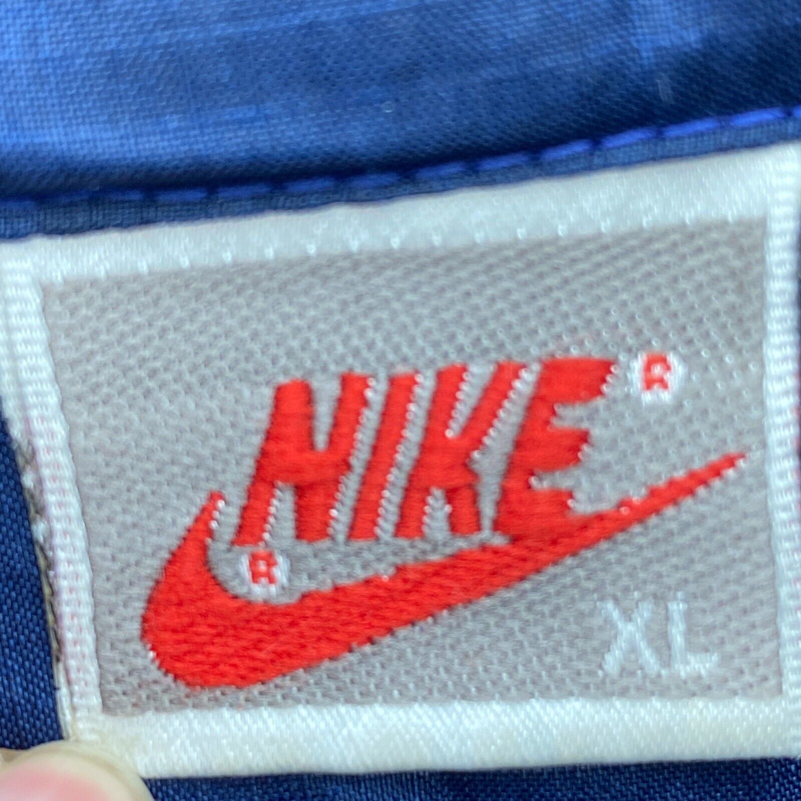 Nike Logo Full Zip Blue Windbreaker Jacket Size XL