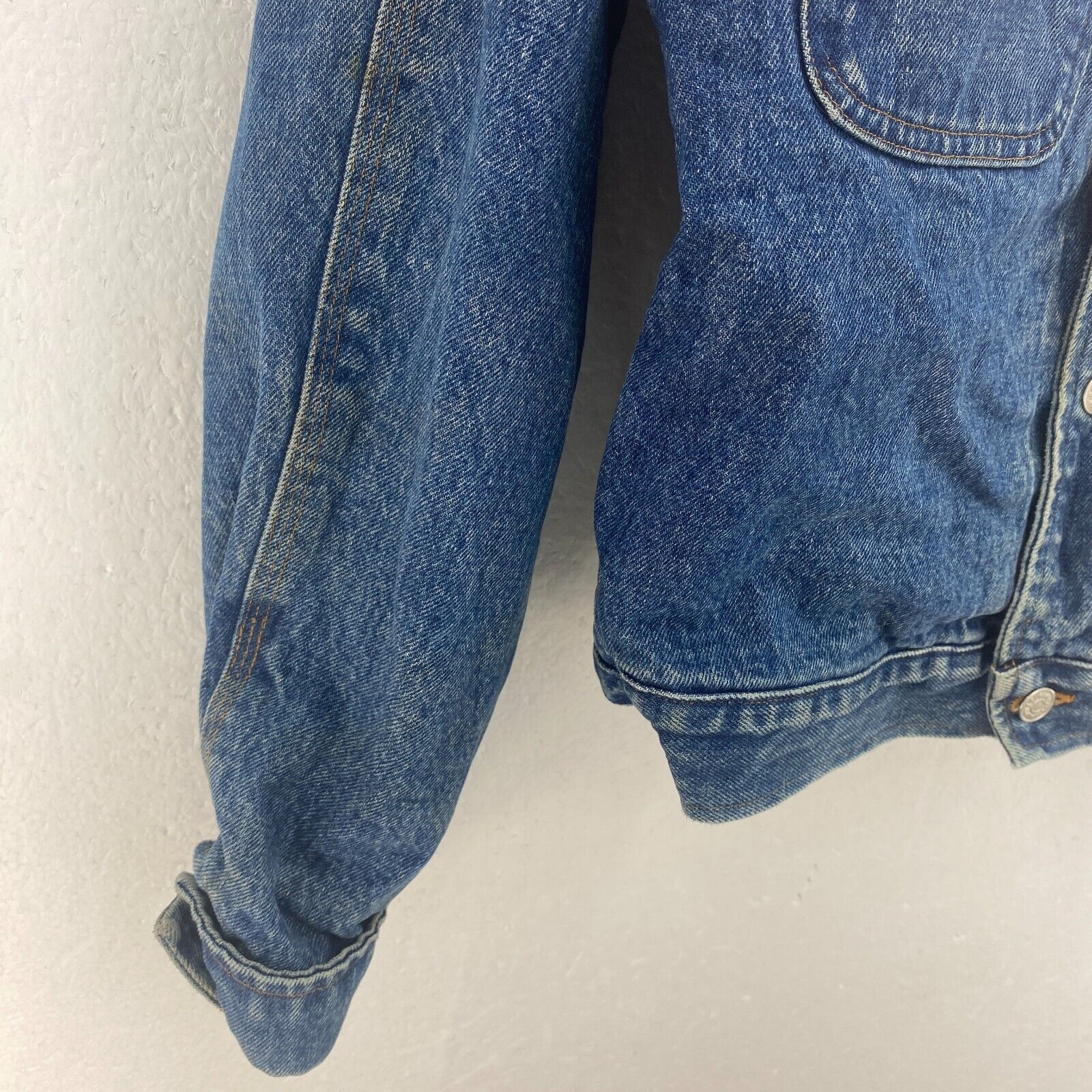 Polo By Ralph Lauren Denim Lined Collared Jacket Size M Blue Medium Wash USA