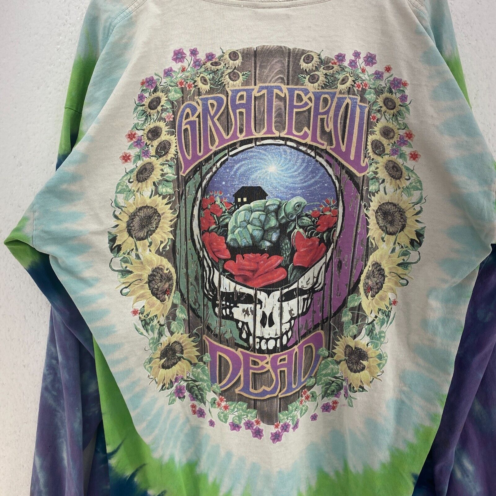 Liquid Blue Grateful Dead Tie Dye Blue Vintage Long Sleeve T-shirt Size M