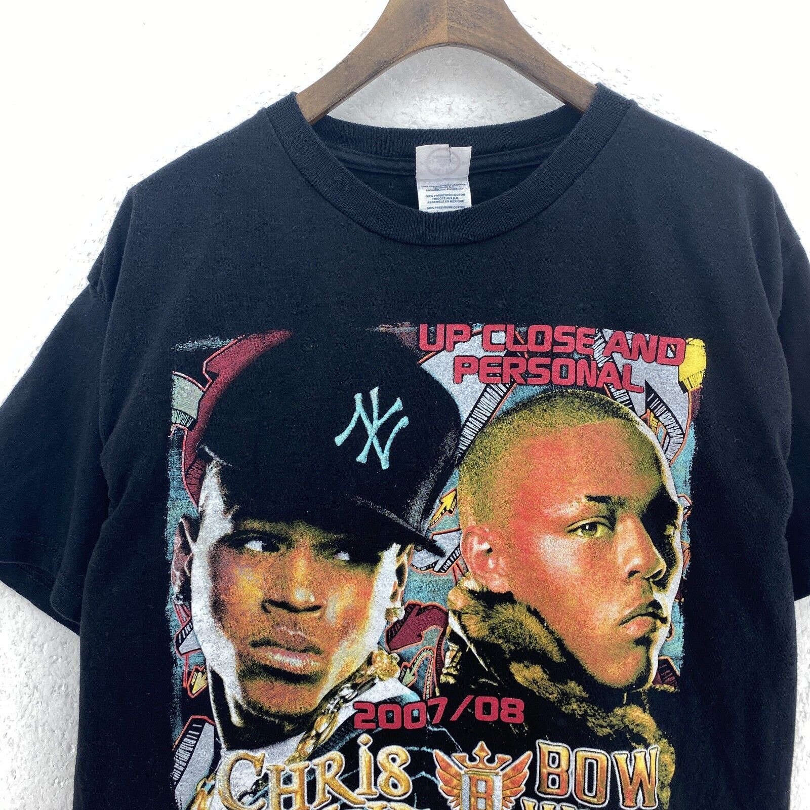 Chris Brown Bow Wow Tour 2007 Up Close And Personal Black T-shirt Size L