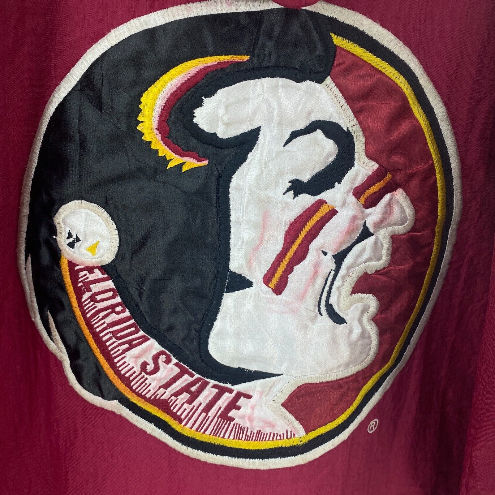 Florida State Seminoles Starter NCAA Red Half Zip Insulated Hooded Jacket Size L