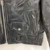 Leather World By Lucky Leather Black Biker Jacket Size 40 90s