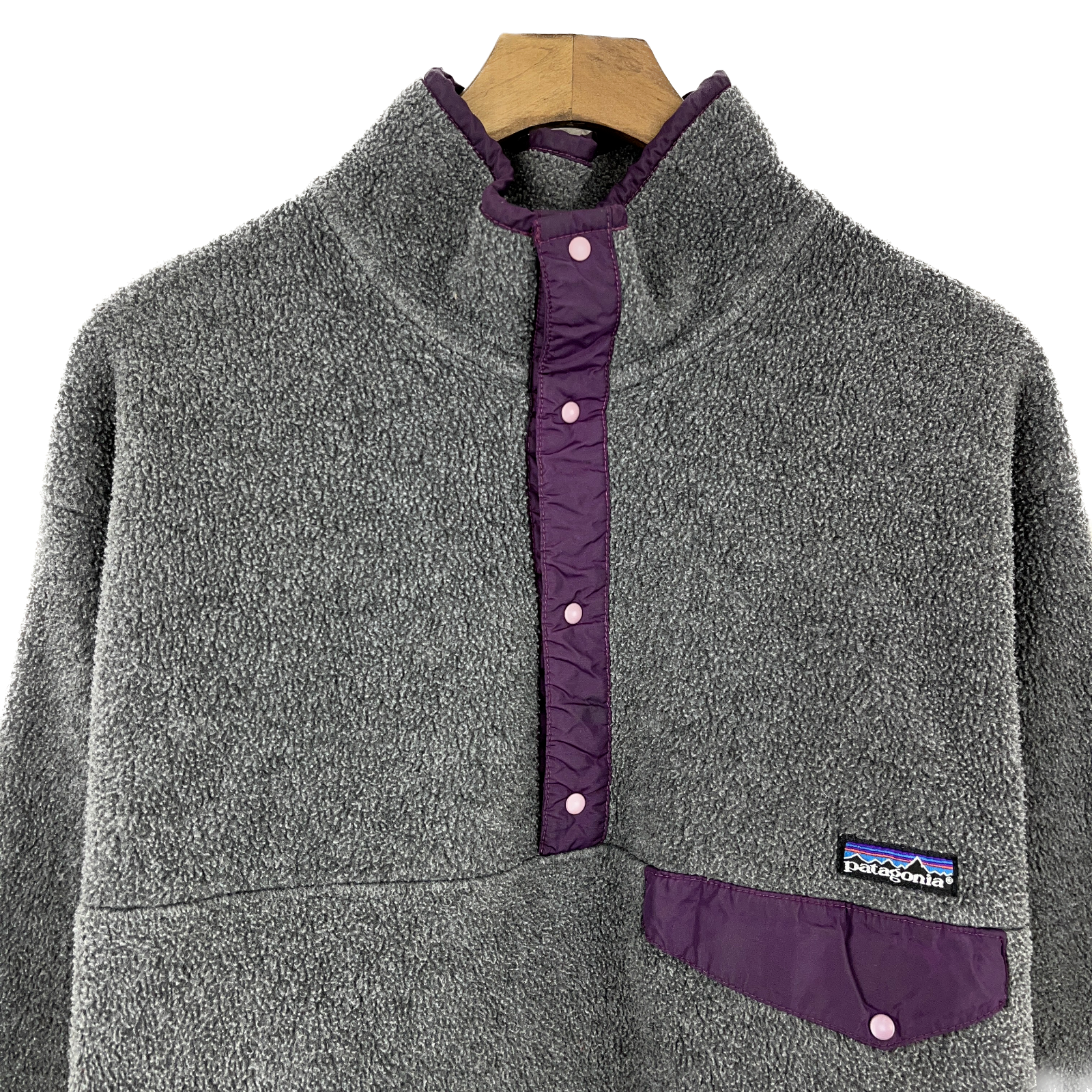 Vintage Patagonia Snap-T Gray Fleece Pullover Jacket Size L