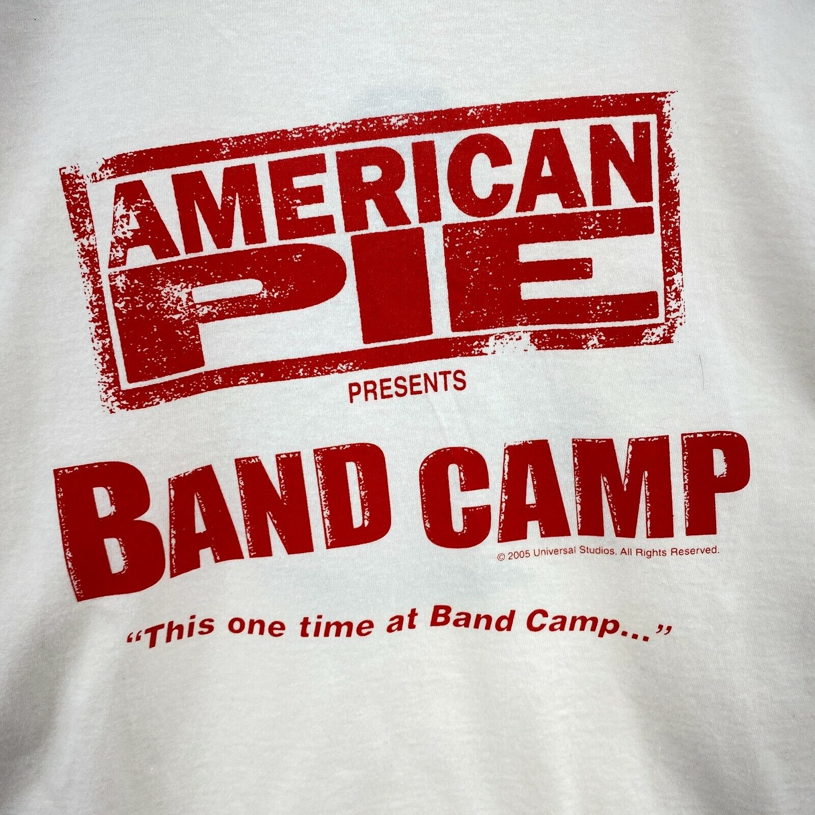 2005 American Pie Tall Oaks Band Camp White T-shirt Size XL