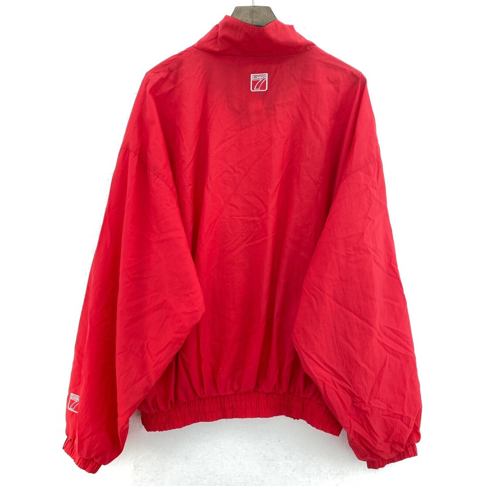 Vintage Logo 7 Kansas City Full Zip NFL Bomber Red Jacket Size L